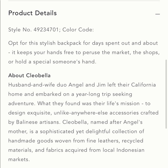 Cleobella Anthropologie Vista Backpack - Picture 10 of 10